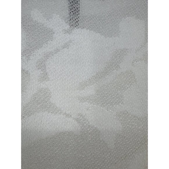 White House Black Market Womens Floral Sheer Knit Sweater cami Ivory size large - Picture 4 of 5